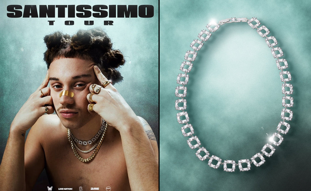 Sayf indossa la collana firmata Ottaviani
