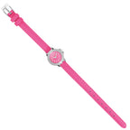 OROLOGIO QUARZO STRASS PELLE ROSA