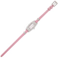 QUARZO METALLO CON STRASS E PELLE ROSA