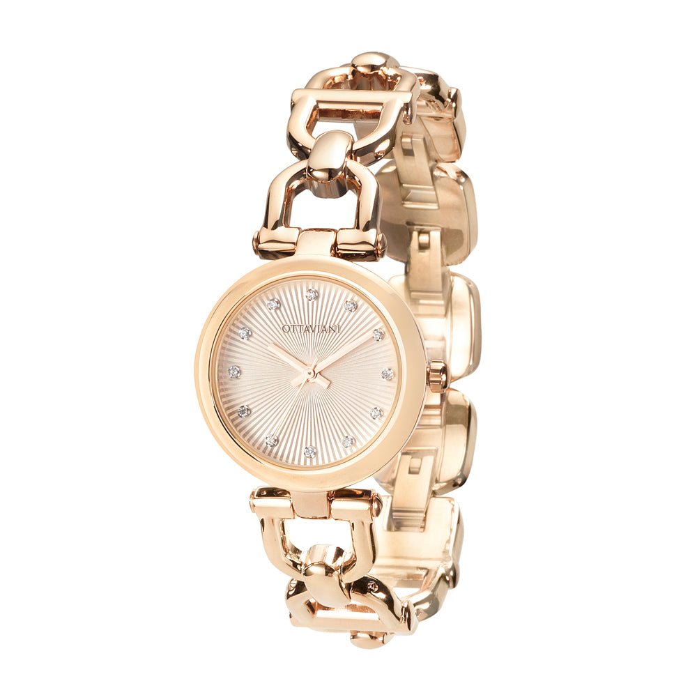 QUARZO BRACCIALE ACCIAIO ROSE GOLD