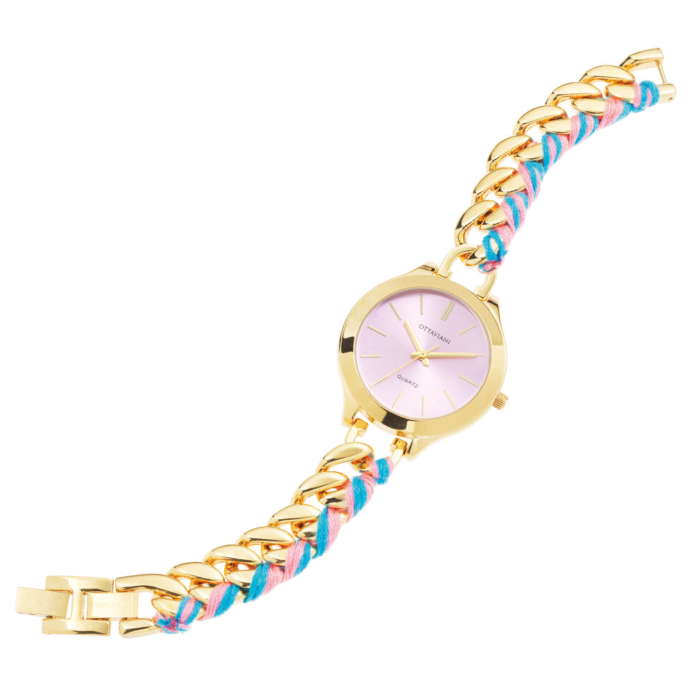 QUARZO ROSA,BRACCIALE CATENA