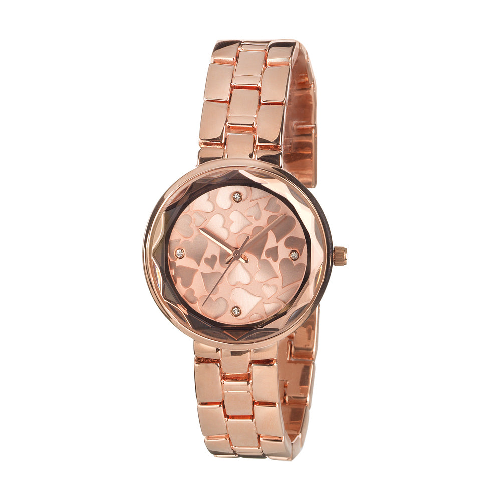 QUARZO ROSE GOLD  CON CUORI