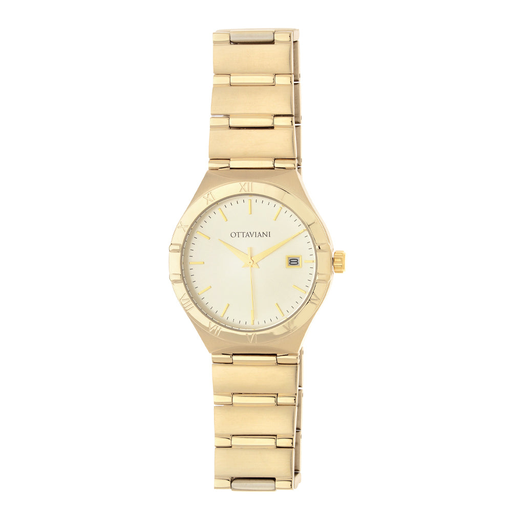 QUARZO CLASSIC GOLD CON QUADRANTE CHAMPAGNE