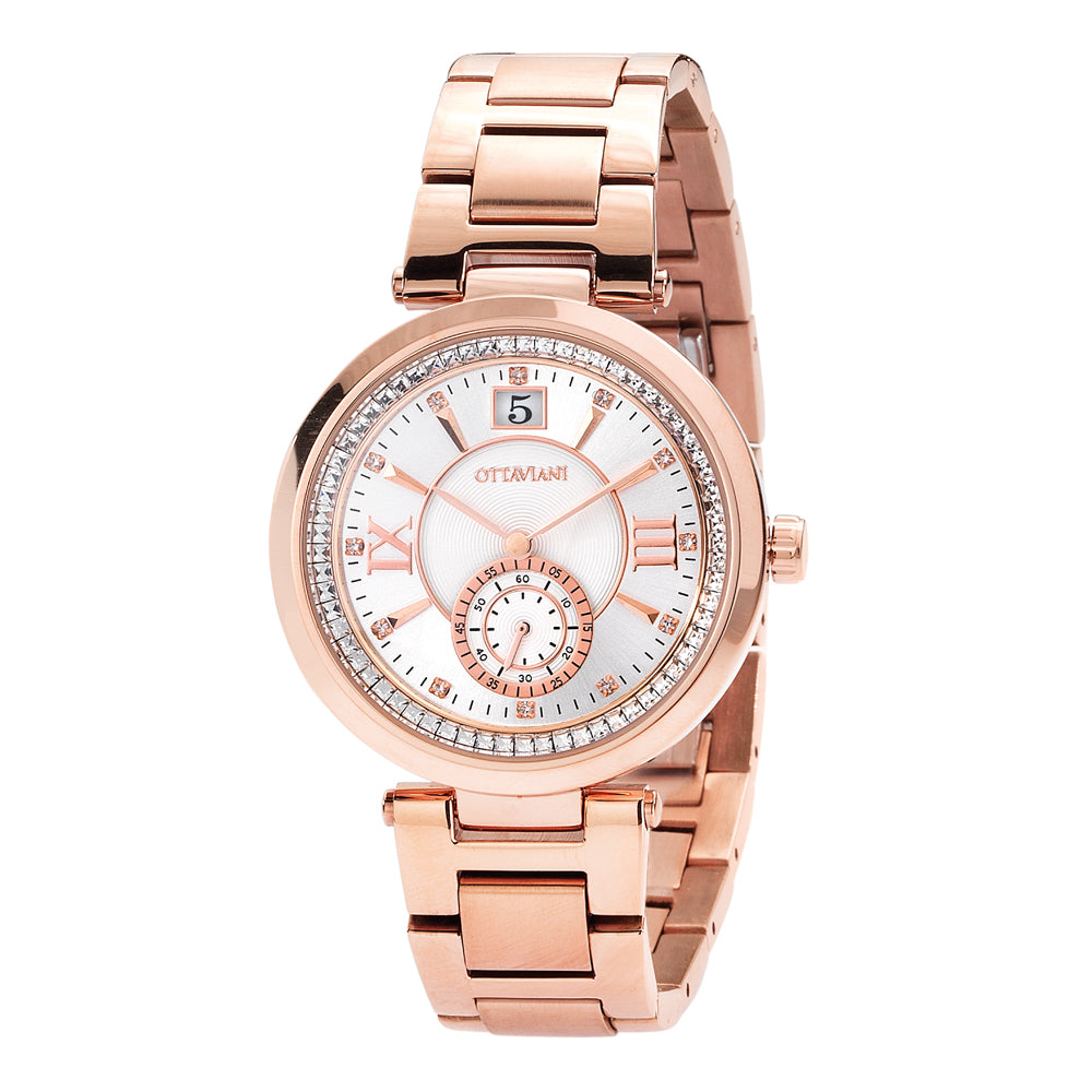QUARZO ROSE GOLD CON NUMERI ROMANI