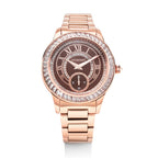 QUARZO ROSE GOLD C/QUADR.MARRONE,NUMERI ROMANI