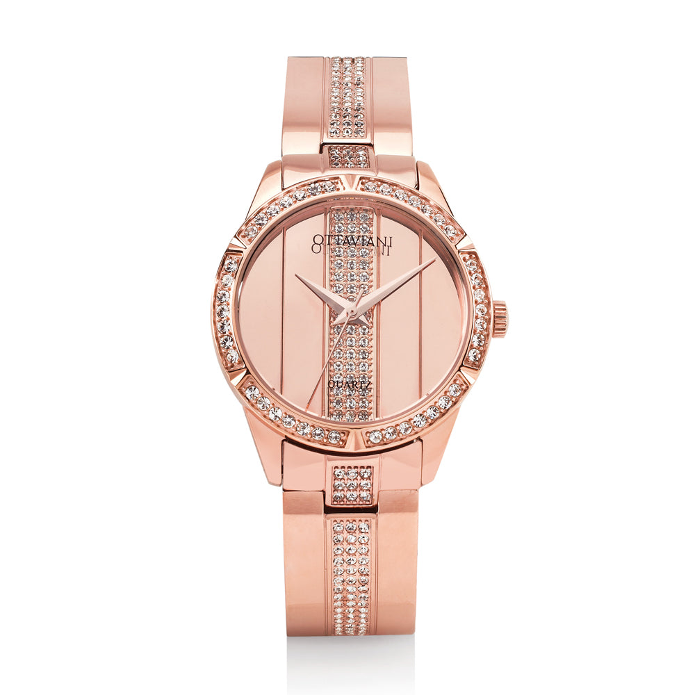 QUARZO SEMI-BANGLE ROSE GOLD