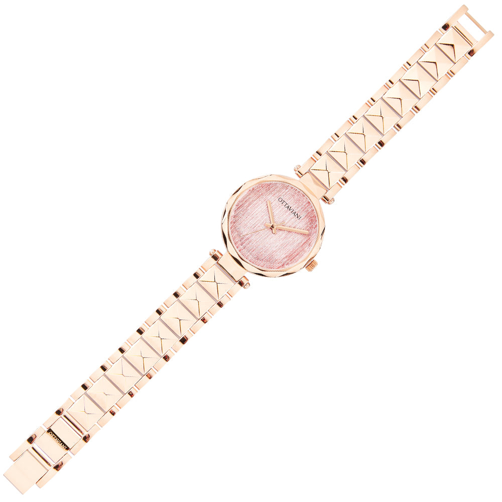 QUARZO ACCIAIO GLITTER ROSA