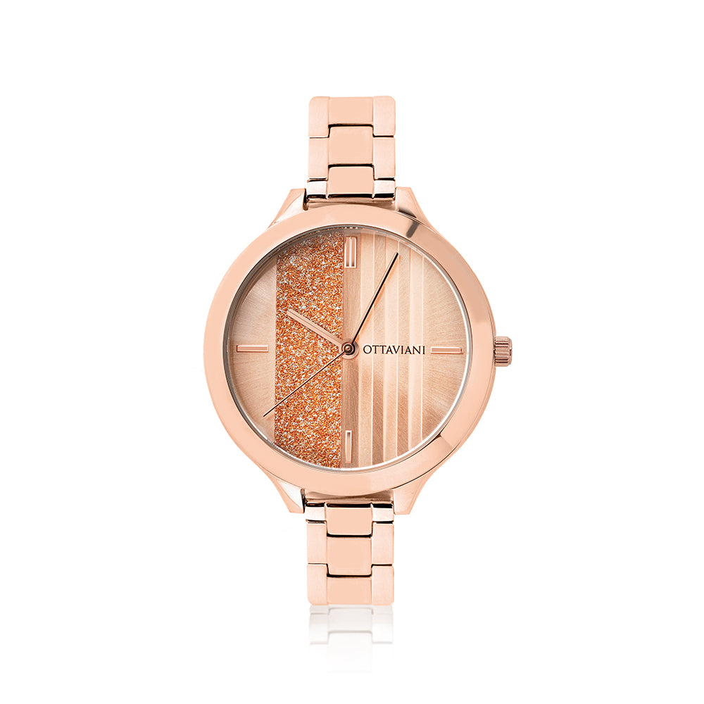 QUARZO ACCIAIO ORO ROSA STRASS