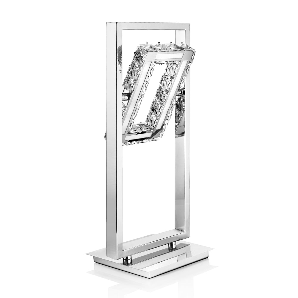 LAMPADA "CRYSTAL SQUARE" IN METALLO CON CRISTA