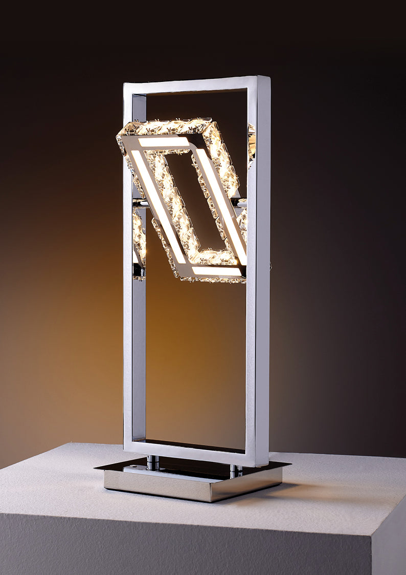 LAMPADA "CRYSTAL SQUARE" IN METALLO CON CRISTA