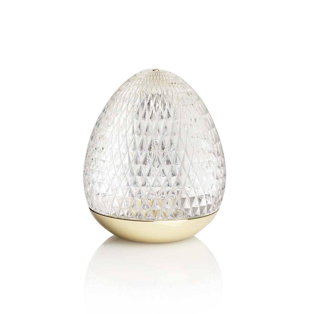 LAMPADA "UOVO" IN ACRILICO TAGLIO DIAMANTE C/BA