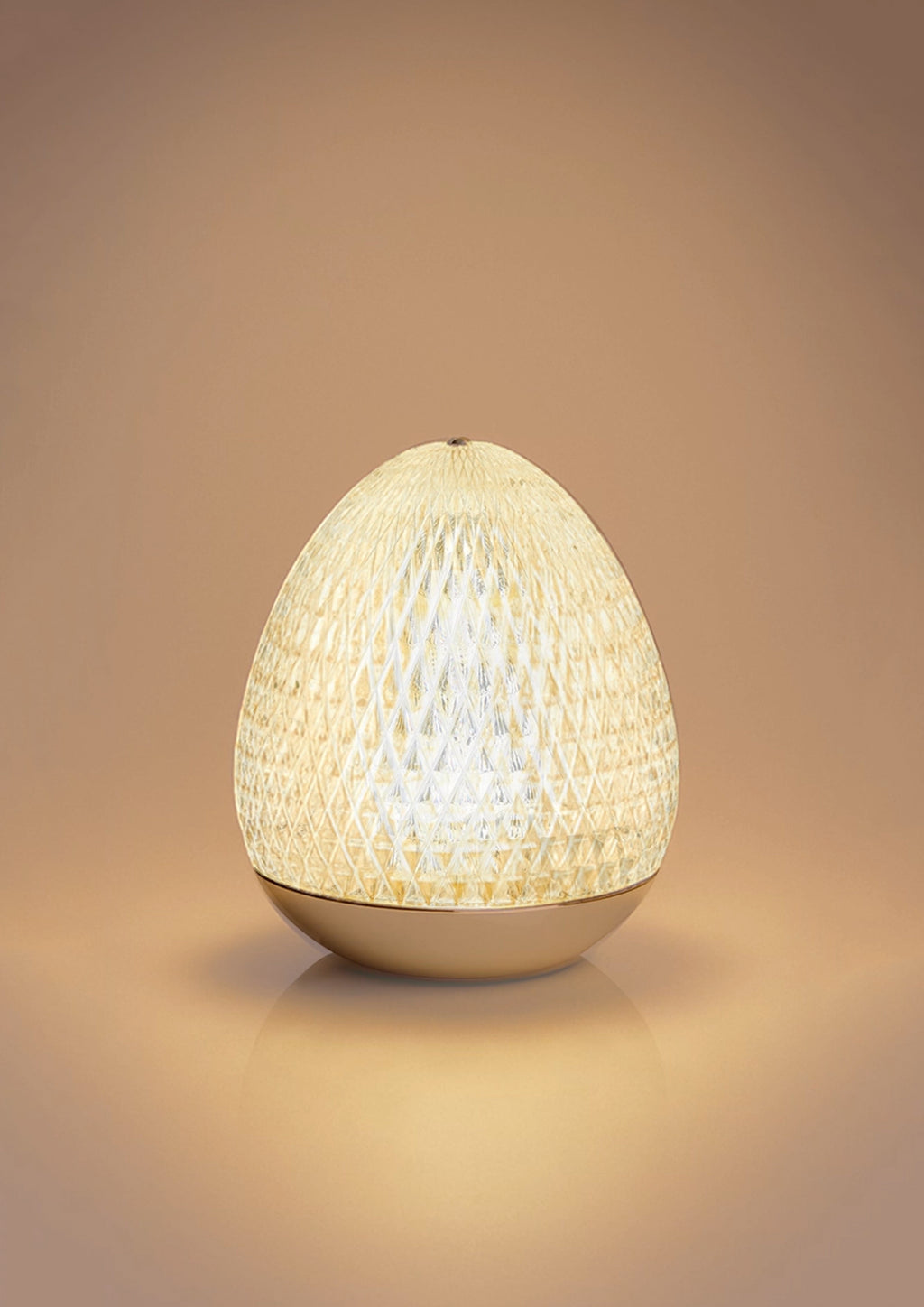 LAMPADA "UOVO" IN ACRILICO TAGLIO DIAMANTE C/BA
