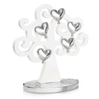 SCULTURA "ALBERO DELL'AMORE" BIANCO/ARGENTO GR.