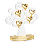 SCULTURA "ALBERO DELL'AMORE" BIANCO/ORO GR.H32,