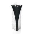 VASO "AYUM" C/ARGENTO E NERO GRAFITE H 31,5 CM