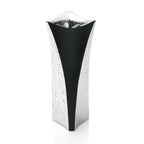 VASO "AYUM" C/ARGENTO E NERO GRAFITE H 31,5 CM