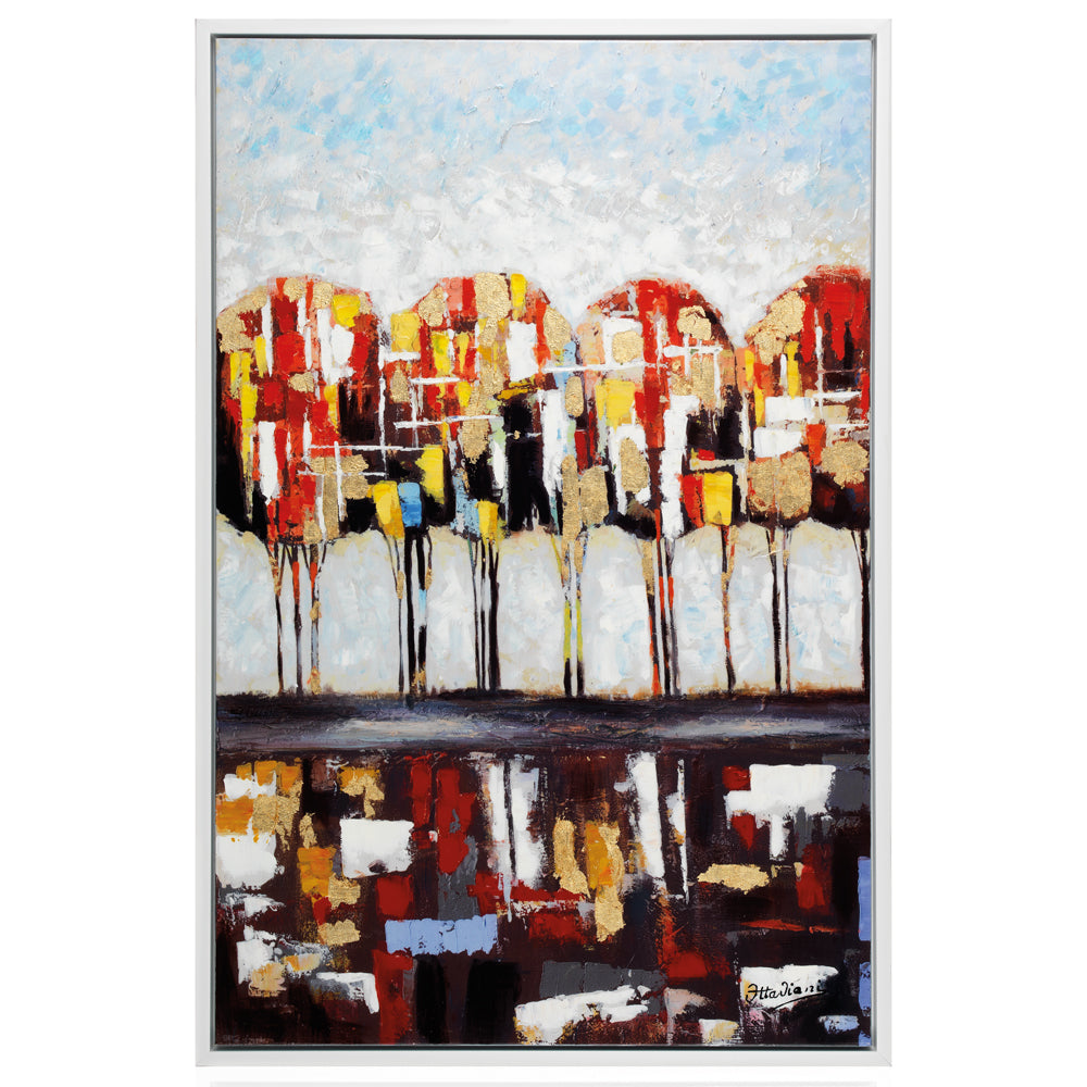 QUADRO "ALBERO A COLORI"CM 80X120-SUPERF.LUCID