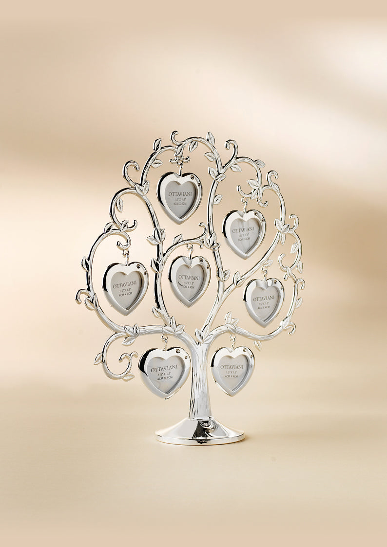 ALBERO GENEALOGICO CON PORTAFOTO IN MET. ARGENT