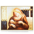 QUADRO SACRO SU TELA"SANTA CASA" CM.120X90