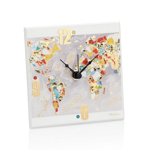 OROLOGIO PLANISFERO DORATO FOIL ARGENTO 11X11