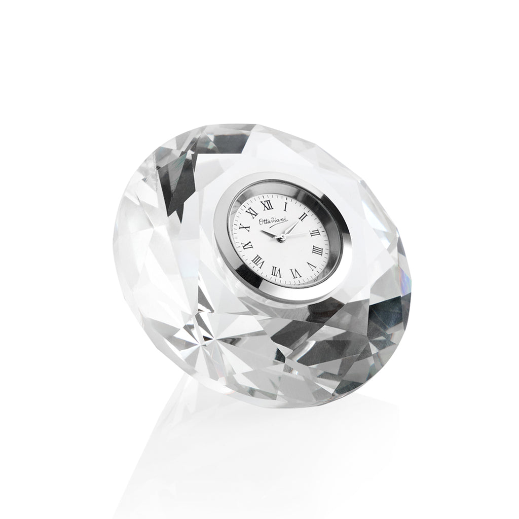 OROLOGIO IN CRISTALLO D. 8 CM