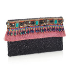 CLUTCH CON STRASS E PERLINE