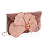 CLUTCH IN VELLUTO CON CRISTALLI,PERLINE STRASS