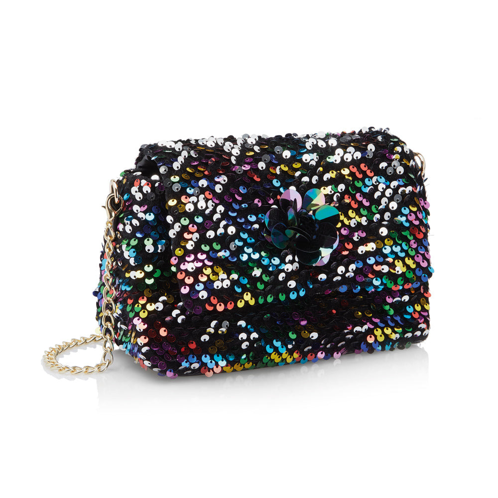 BORSA GIOIELLO CON PERLINE E PAILLETTES