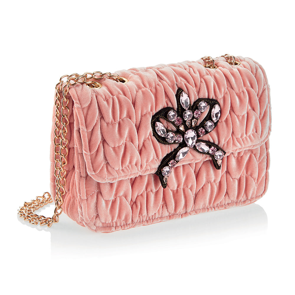 BORSA GIOIELLO IN VELLUTO CON CRISTALLI STRASS