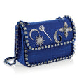 BORSA GIOIELLO TESSUTO CON CRISTALLI E STRASS