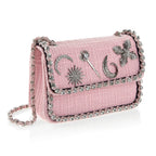 BORSA GIOIELLO TESSUTO CON CRISTALLI E STRASS