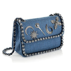 BORSA GIOIELLO TESSUTO CON CRISTALLI E STRASS