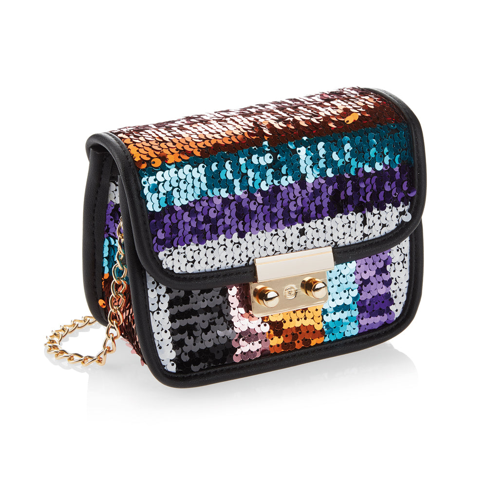 CLUTCH CON PAILLETTES MULTICOLOR