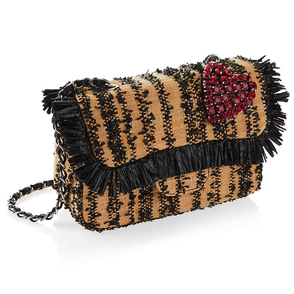 CLUTCH IN RAFIA CON CRISTALLI