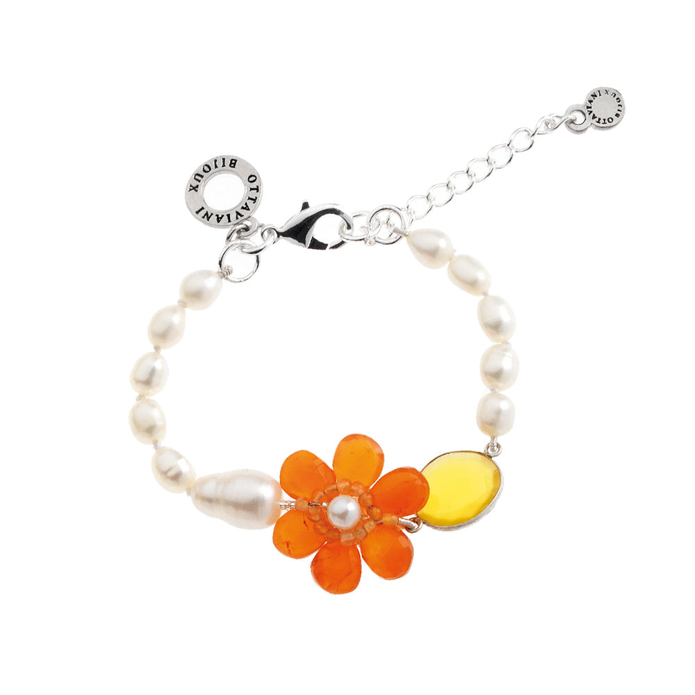 BRACCIALE CON PERLE E CITRINI