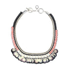 COLLANA C/PERLINE,STRASS,PAILLETTES,PERLE BJ