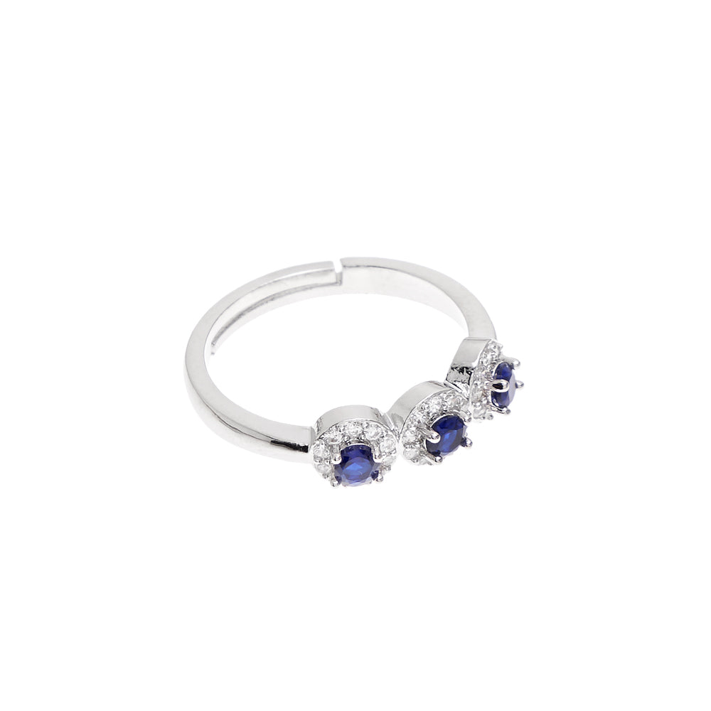 ANELLO RODIATO CON CUBIC ZIRCONIA