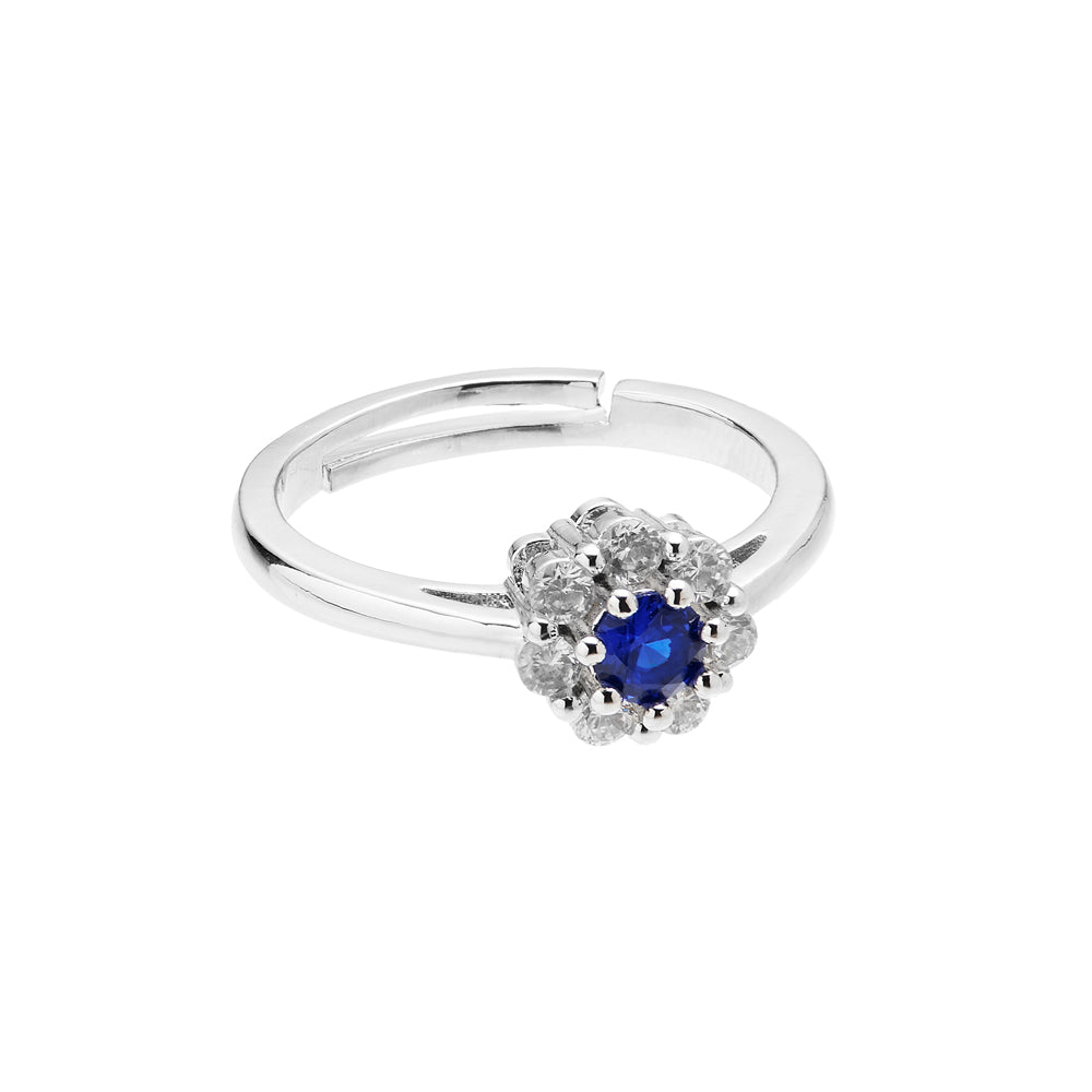 ANELLO RODIATO CON CUBIC ZIRCONIA
