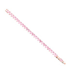 BRACCIALE PLACCATO ORO ROSA CON CUBIC ZIRCONIA