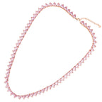 COLLANA PLACCATA ORO ROSA CON CUBIC ZIRCONIA