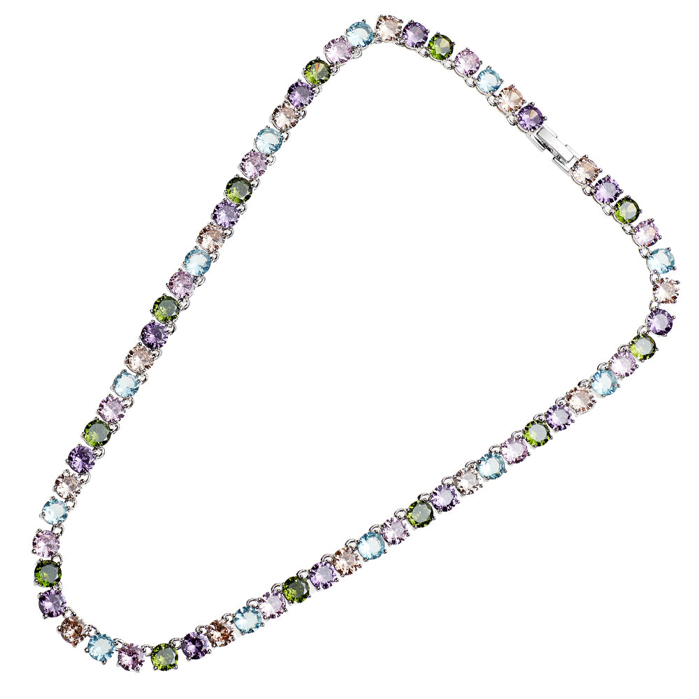 COLLANA RODIATA CON CUBIC ZIRCONIA