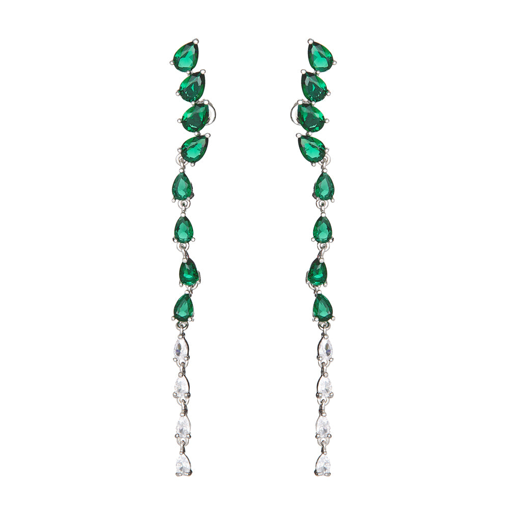 ORECCHINI RODIATI CON CUBIC ZIRCONIA