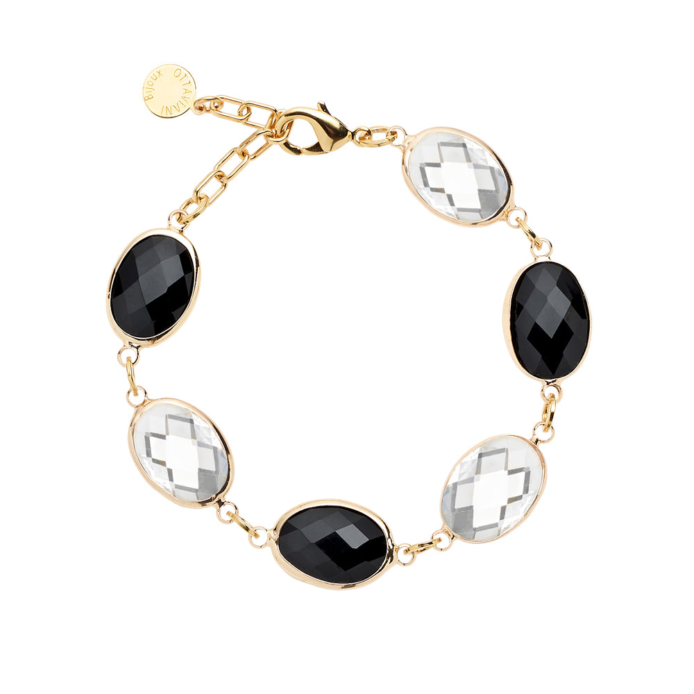 BRACCIALE DORATO CON CRISTALLI