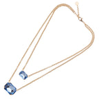 COLLANA DOPPIO FILO DORATA CON CRISTALLI