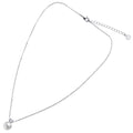 COLLANA RODIATA CON CUBIC ZIRCONIA E PERLA