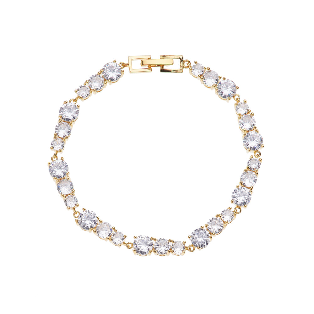 BRACCIALE DORATO CON CUBIC ZIRCONIA
