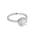 ANELLO RODIATO CON CUBIC ZIRCONIA