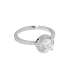 ANELLO RODIATO CON CUBIC ZIRCONIA