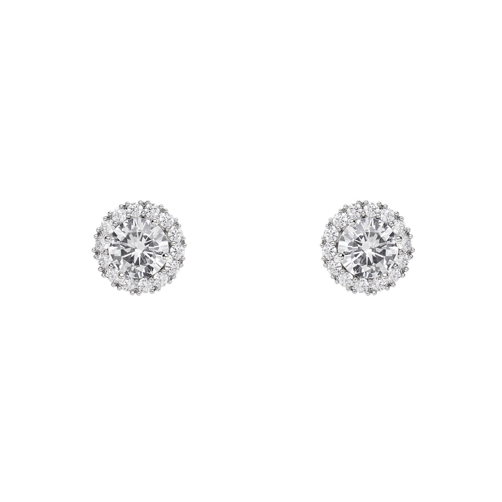 ORECCHINI RODIATI CON CUBIC ZIRCONIA