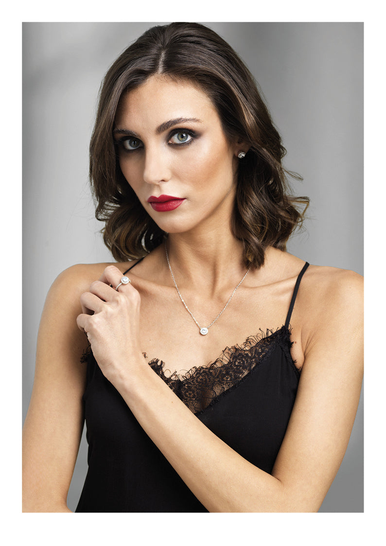COLLANA RODIATA CON CUBIC ZIRCONIA